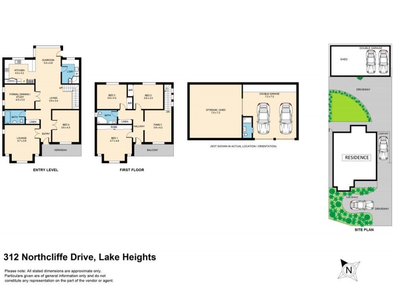 312 Northcliffe Drive, Lake Heights NSW 2502 Floorplan