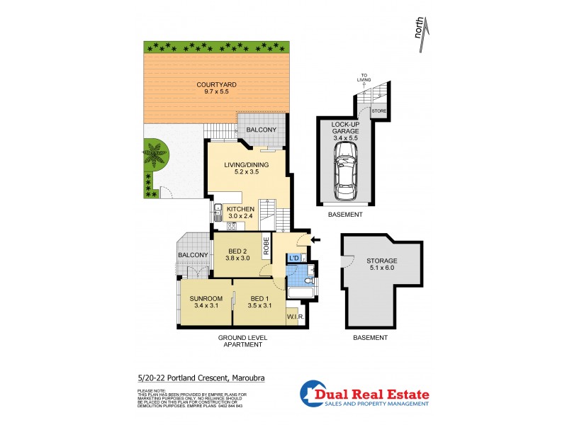 5/20-22 Portland Crescent, Maroubra NSW 2035 Floorplan