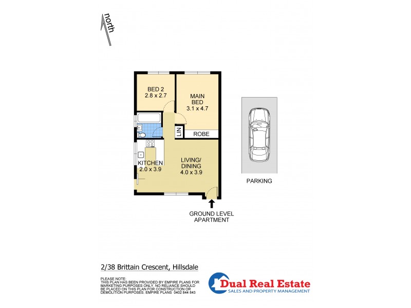 2/38 Brittain Crescent, Hillsdale NSW 2036 Floorplan
