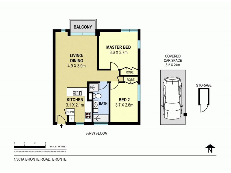 1/361A Bronte Road, Bronte NSW 2024 Floorplan