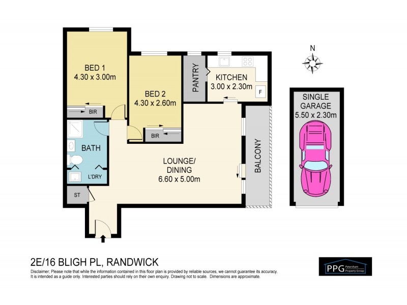 2E/12 Bligh Place, Randwick NSW 2031 Floorplan