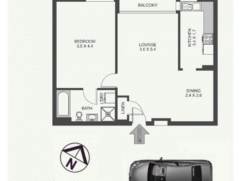 6C/16 Bligh Place, Randwick NSW 2031 Floorplan