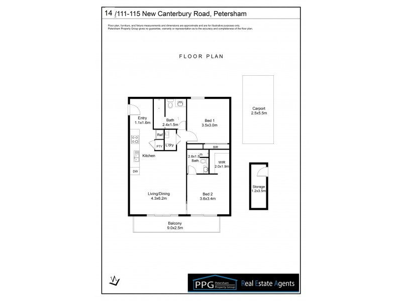 14/111-115 New Canterbury Road, Petersham NSW 2049 Floorplan