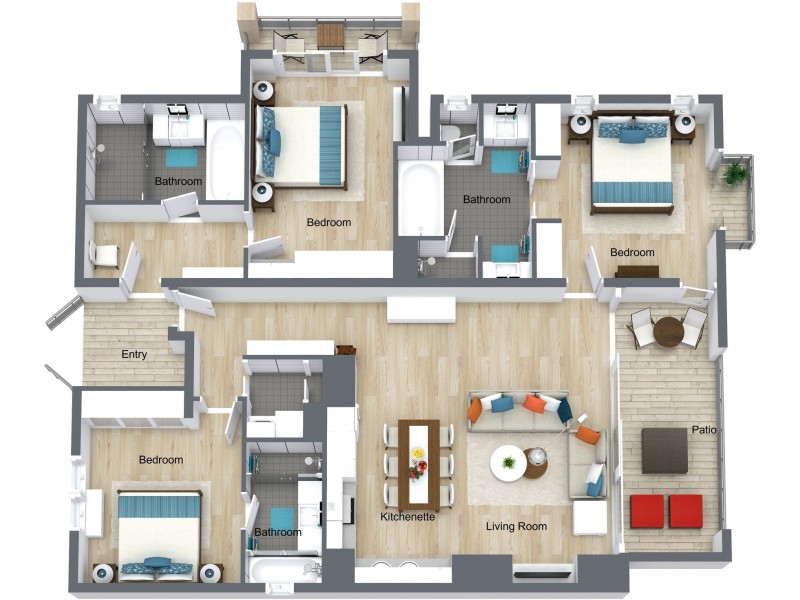 208/209/5 Triton Street, Palm Cove QLD 4879 Floorplan
