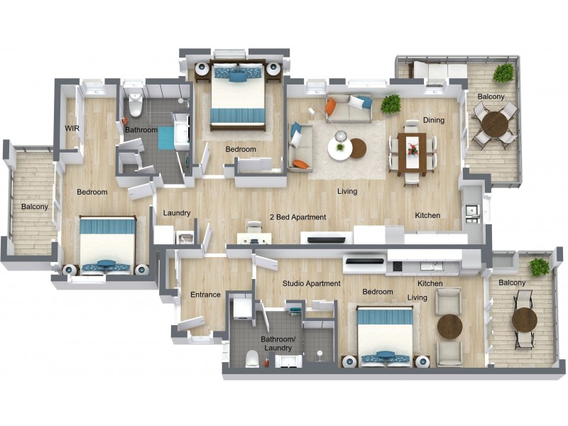 14/2-8 Bluewater Lane, Trinity Beach QLD 4879 Floorplan