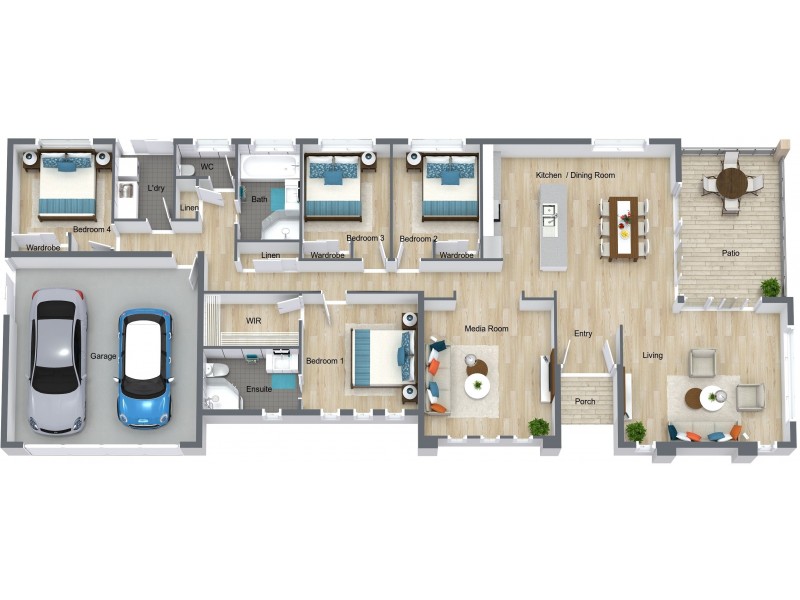 1 Beachfront Ave, Trinity Beach QLD 4879 Floorplan