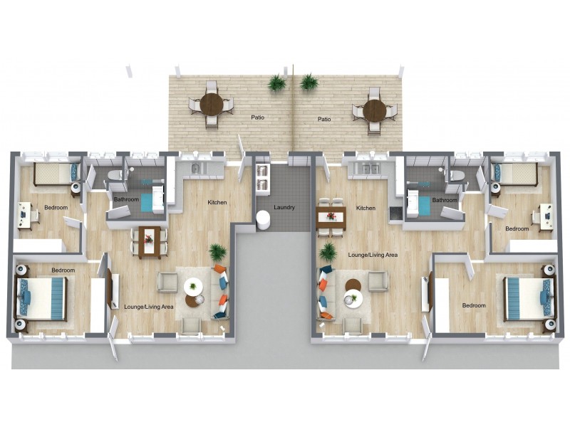 1 & 2/27 Sandown Close, Woree QLD 4868 Floorplan