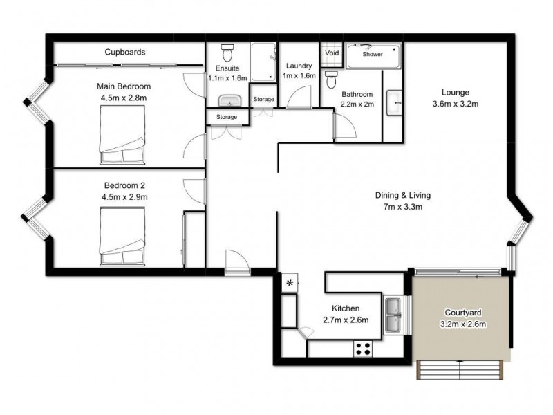 2/44 Brisbane Street, Toowong QLD 4066 Floorplan