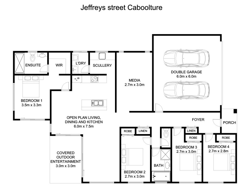 16 Jeffreys Street, Caboolture South QLD 4510 Floorplan