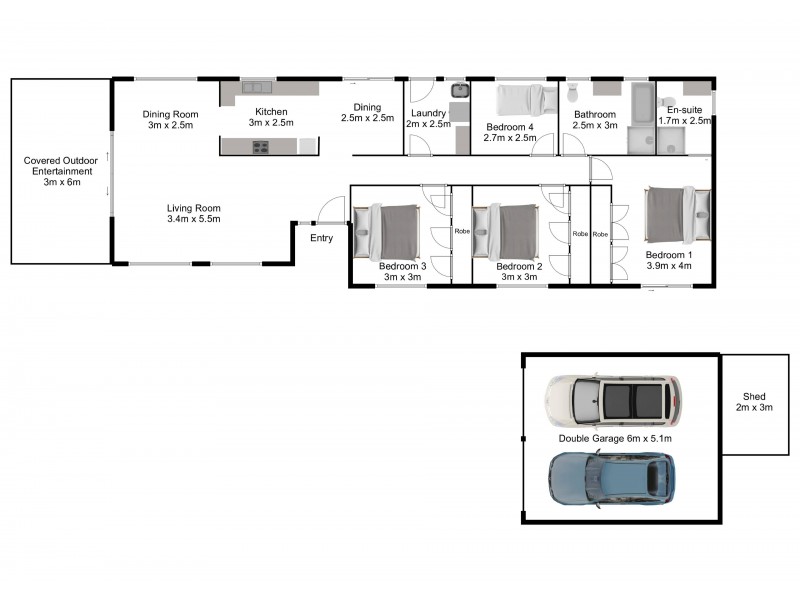 2 Bejimba Street, Kenmore QLD 4069 Floorplan