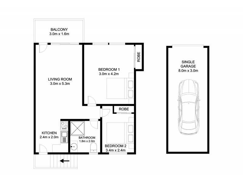 2/83 Indooroopilly Road, Taringa QLD 4068 Floorplan