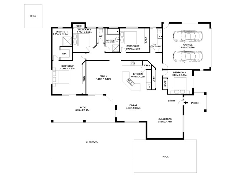 4 Zagalia Court, Kallangur QLD 4503 Floorplan