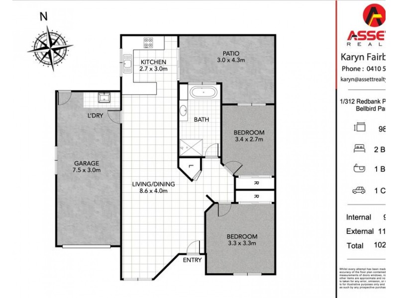 1/312 REDBANK PLAINS ROAD, Bellbird Park QLD 4300