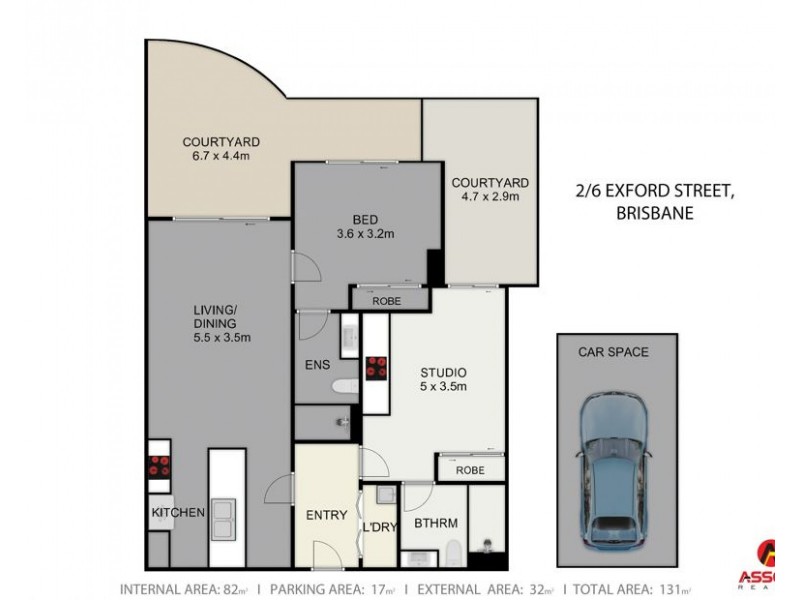 2/6 EXFORD STREET, Brisbane City QLD 4000