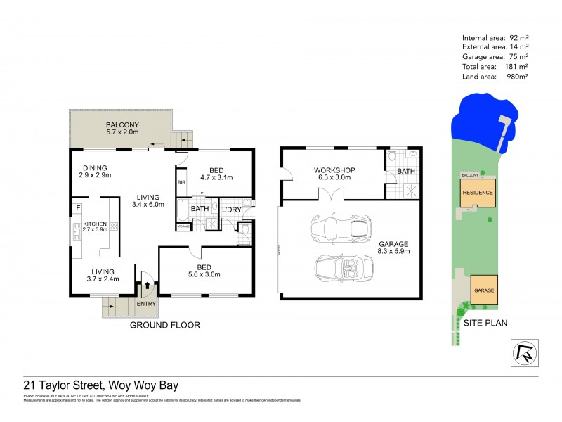 21 Taylor Street, Woy Woy Bay NSW 2256 Floorplan