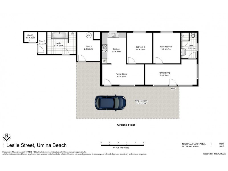 1 Leslie Street, Umina Beach NSW 2257 Floorplan