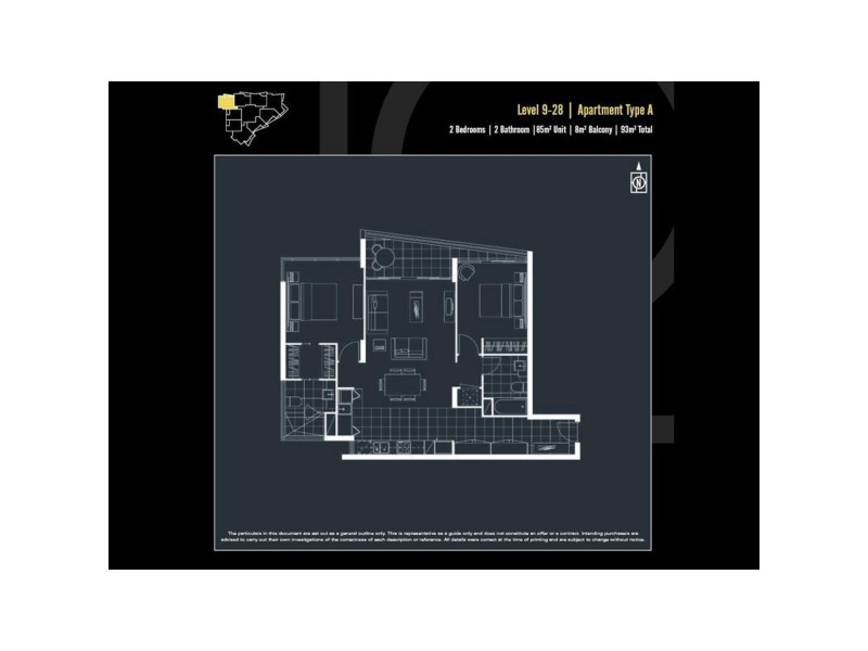 1111/56 Scarborough Street, Southport QLD 4215 Floorplan