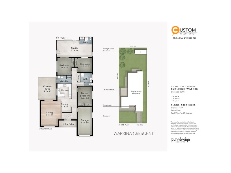 32 Warrina Crescent, Burleigh Waters QLD 4220 Floorplan