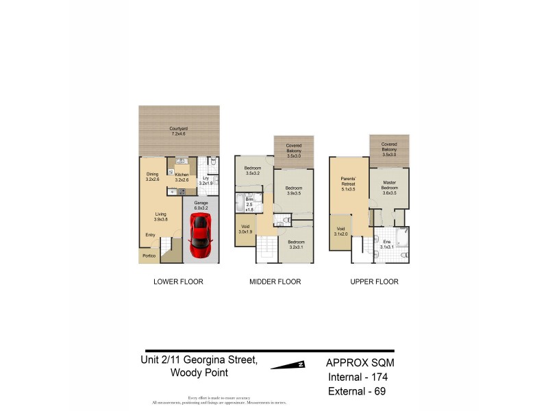 2/11 Georgina Street, Woody Point QLD 4019 Floorplan