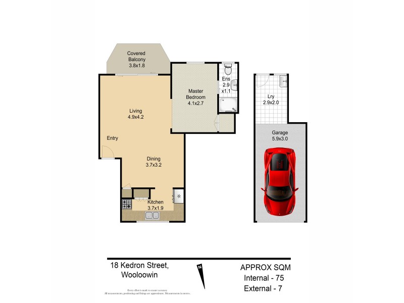 2/18 Kedron Street, Wooloowin QLD 4030 Floorplan