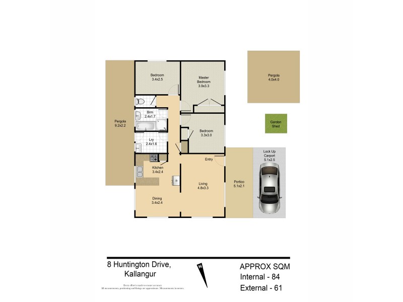 8 Huntington Drive, Kallangur QLD 4503 Floorplan