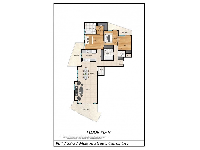 904/23-27 McLeod Street, Cairns City QLD 4870 Floorplan