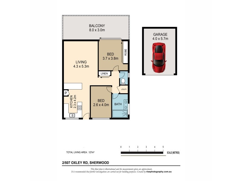 2/507 OXLEY Road, Sherwood QLD 4075 Floorplan