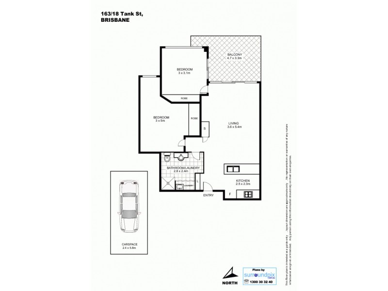 153/18 Tank Street, Brisbane City QLD 4000 Floorplan