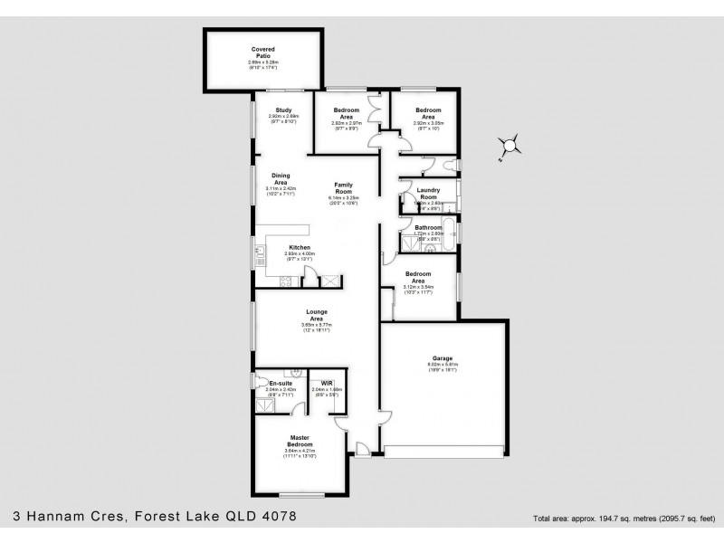 3 Hannam Cr, Forest Lake QLD 4078 Floorplan