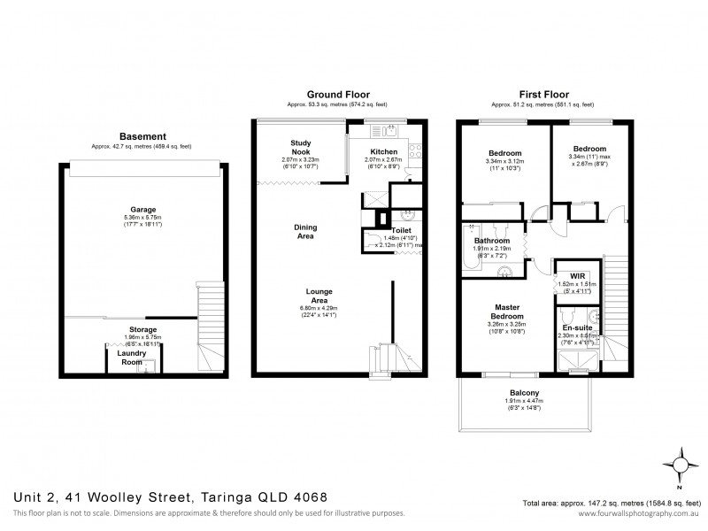 2/41 Woolley St, Taringa QLD 4068 Floorplan