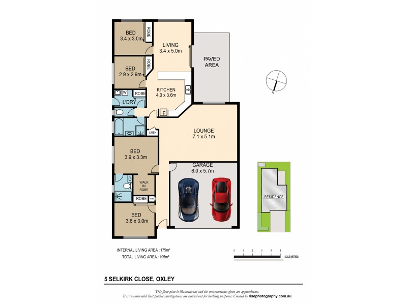 5 Selkirk Cl, Oxley QLD 4075 Floorplan