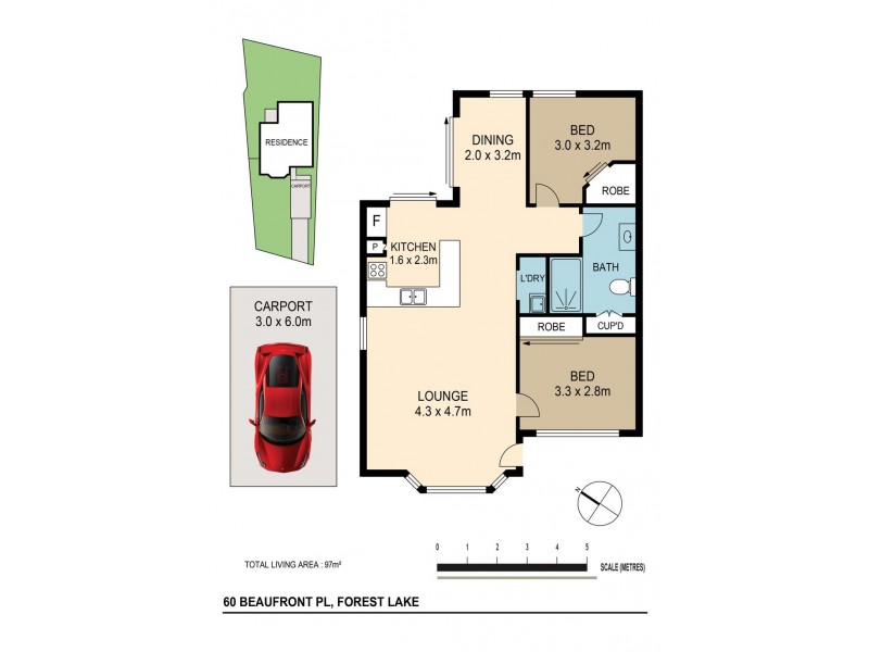 60 Beaufront Pl, Forest Lake QLD 4078 Floorplan