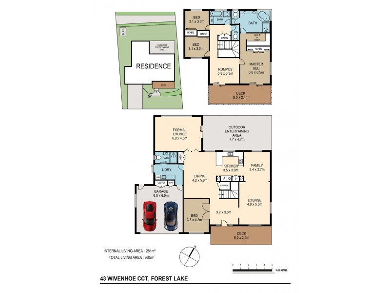 43 Wivenhoe Cct, Forest Lake QLD 4078 Floorplan