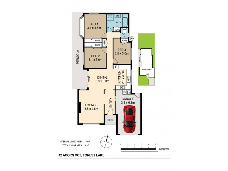 42 Acorn Cct, Forest Lake QLD 4078 Floorplan