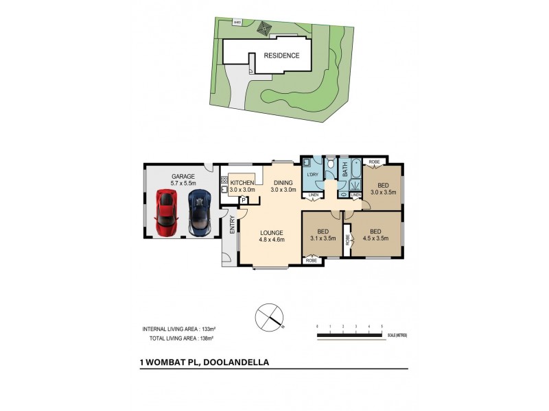 1 Wombat Pl, Doolandella QLD 4077 Floorplan