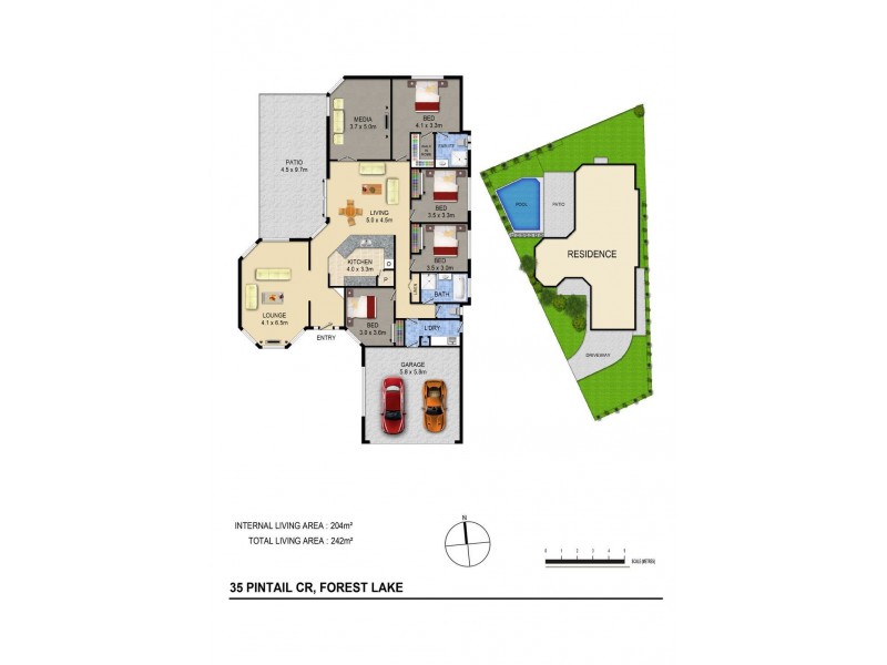 35 Pintail Cr, Forest Lake QLD 4078 Floorplan