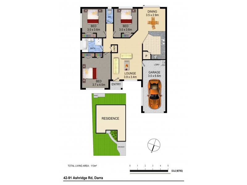 42/91 Ashridge Rd, Darra QLD 4076 Floorplan