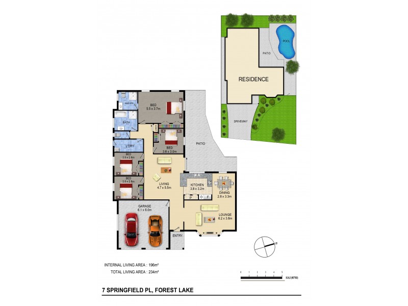 7 Springfield Pl, Forest Lake QLD 4078 Floorplan