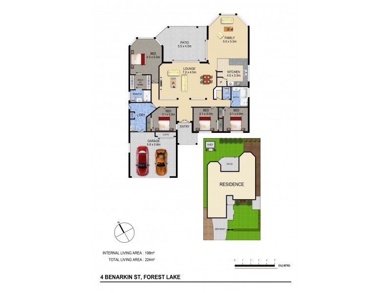 4 Benarkin St, Forest Lake QLD 4078 Floorplan