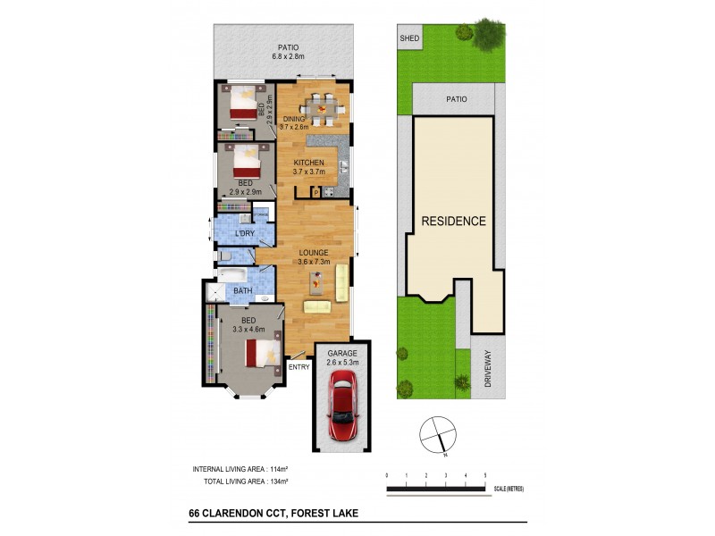 66 Clarendon Cct, Forest Lake QLD 4078 Floorplan