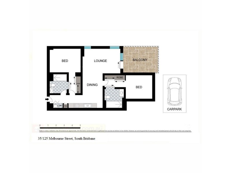 35/125 Melbourne Street, South Brisbane QLD 4101 Floorplan