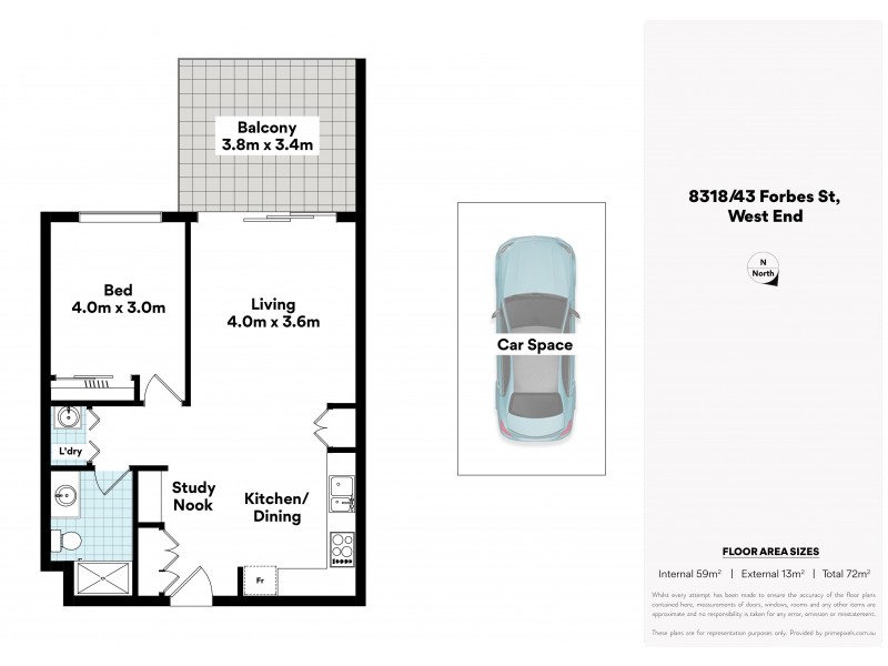8318/43 Forbes Street, West End QLD 4101 Floorplan