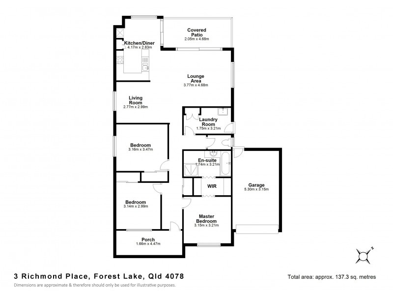 3 Richmond Pl, Forest Lake QLD 4078 Floorplan