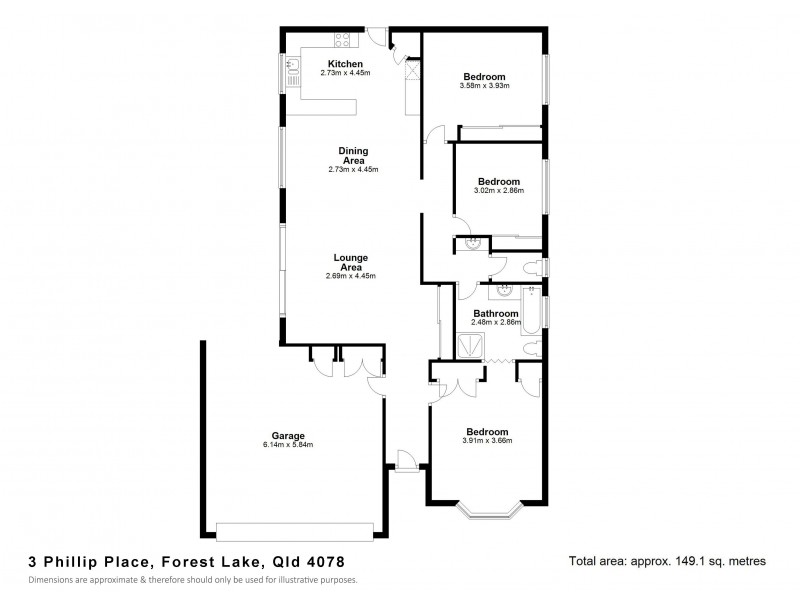 3 Phillip Pl, Forest Lake QLD 4078 Floorplan