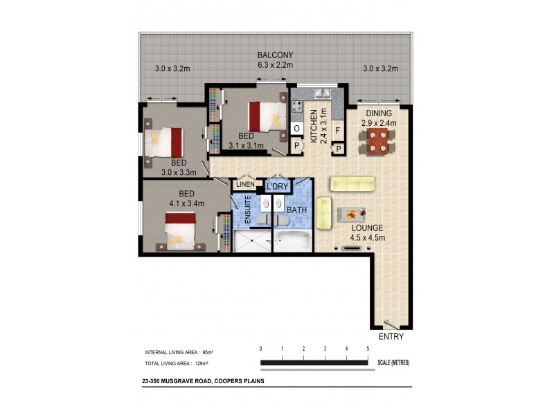 23/350 Musgrave Rd, Coopers Plains QLD 4108 Floorplan