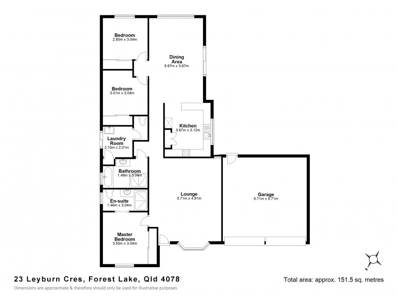 23 Leyburn Cr, Forest Lake QLD 4078 Floorplan