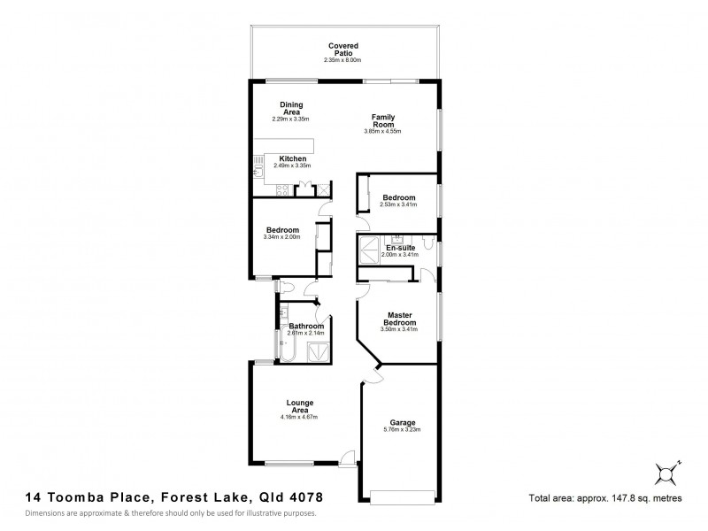 14 Toomba Pl, Forest Lake QLD 4078 Floorplan