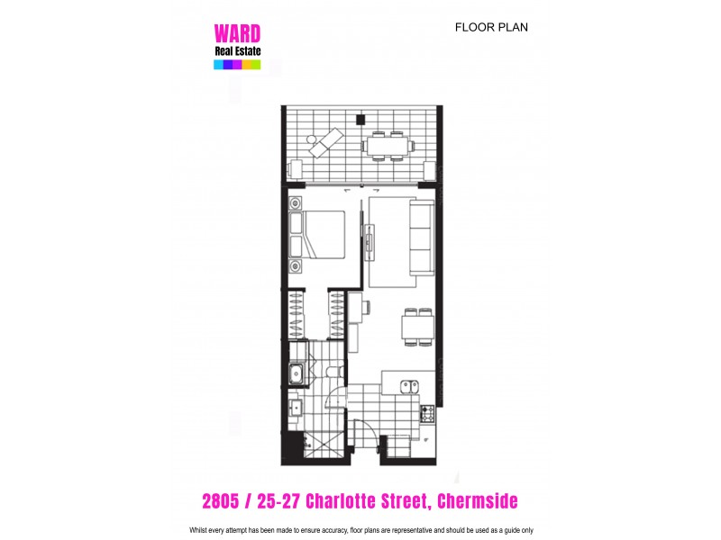 2805/25-27 Charlotte Street, Chermside QLD 4032 Floorplan