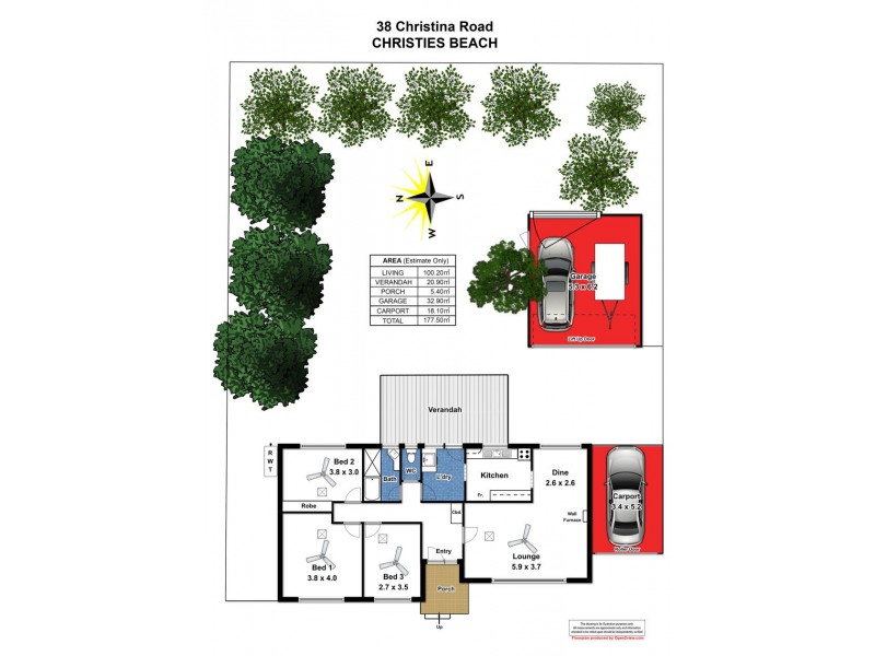 38 Christina Road, Christie Downs SA 5164 Floorplan