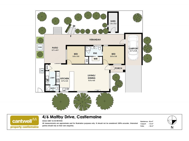 4/6 Maltby Drive, Castlemaine VIC 3450 Floorplan